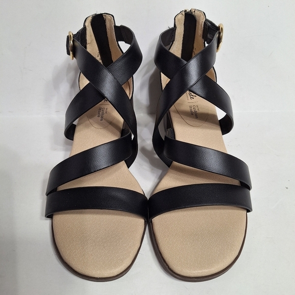 Life Stride Heritage Soft System Cushioned Insole Comfort Block Heel Sandals 9.5 - Picture 1 of 11